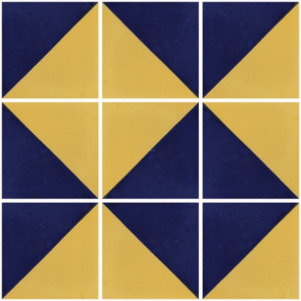 Mexican Talavera Tiles Blue and Yellow